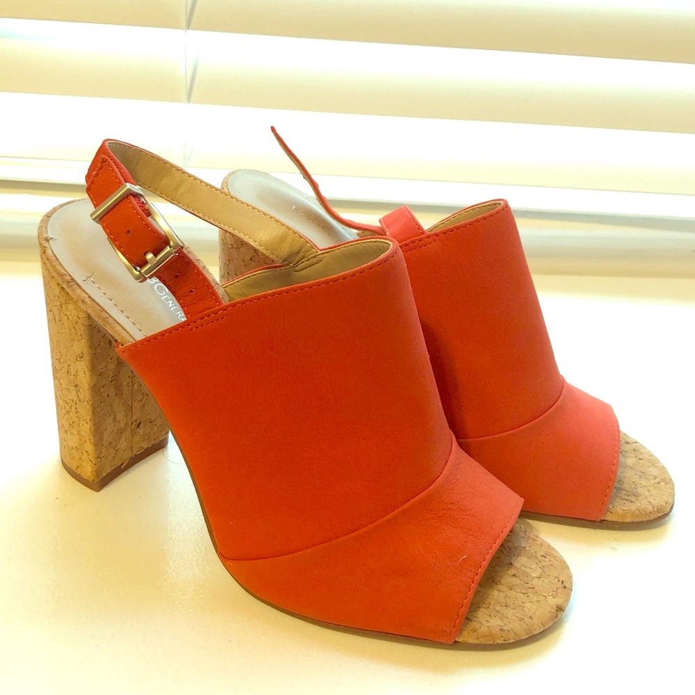 BCBG Generation chunky cork heels size 7 1/2